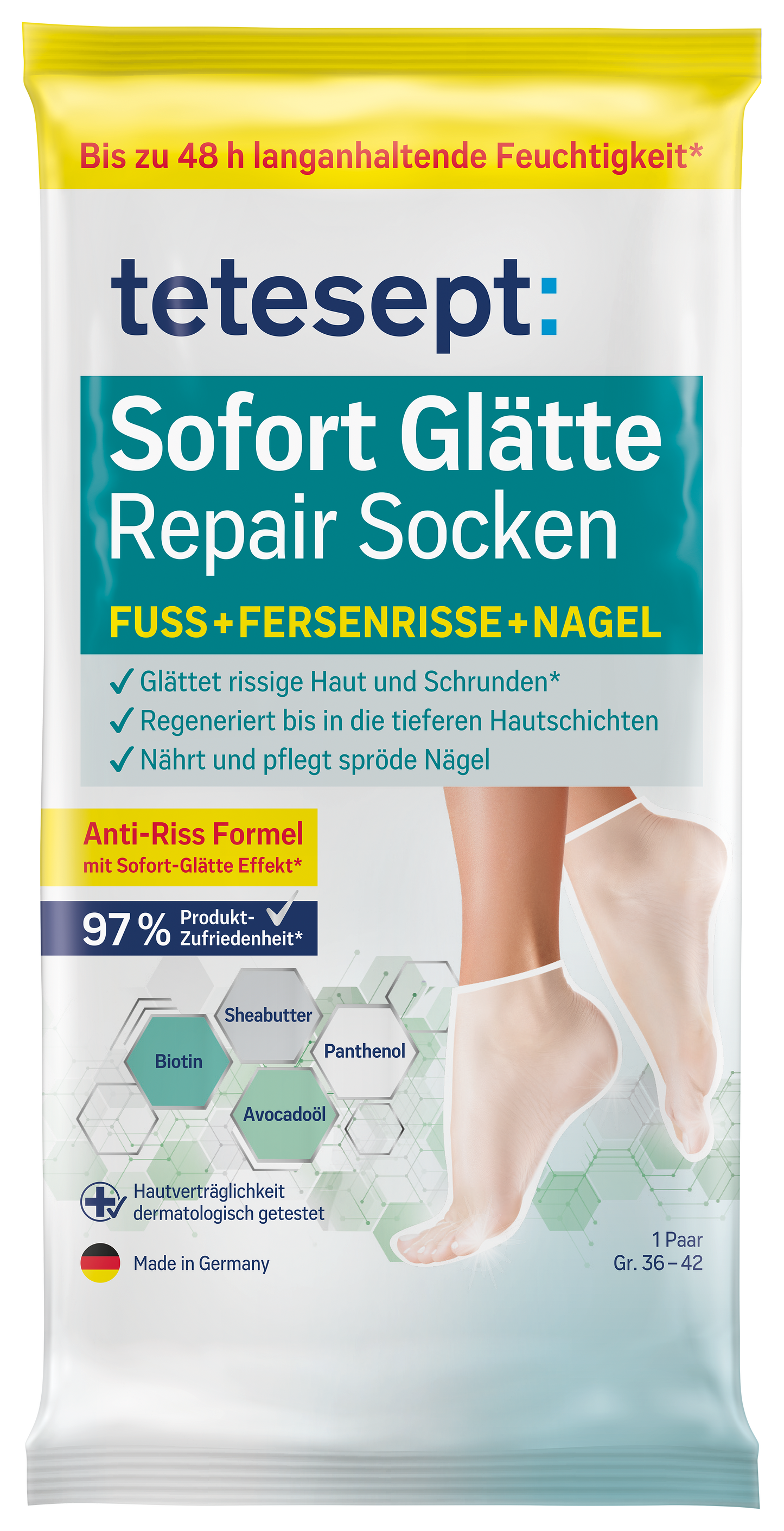 tetesept Sofort Glätte+Repair Socken