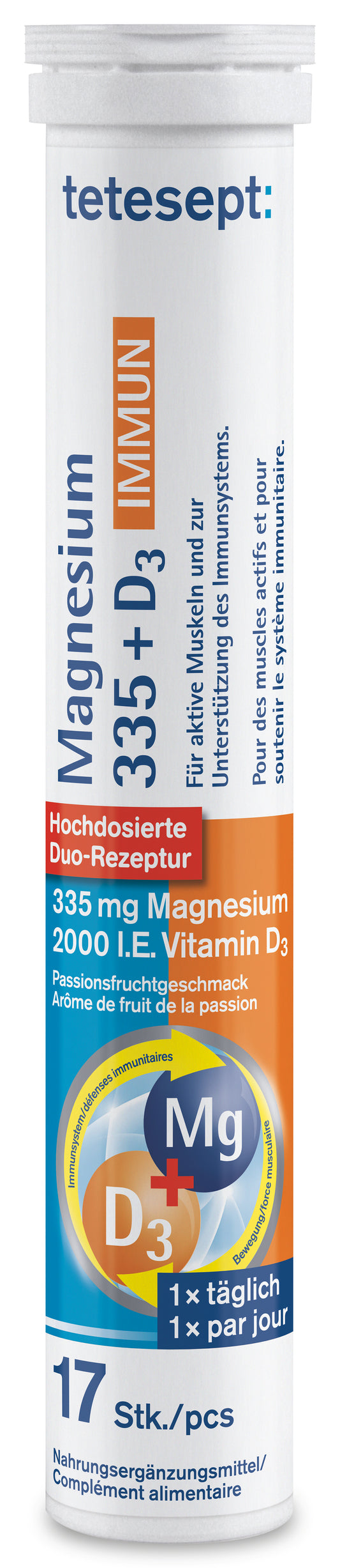 tetesept Magnesium 335 + Vitamin D3 Immun Brausetabletten
