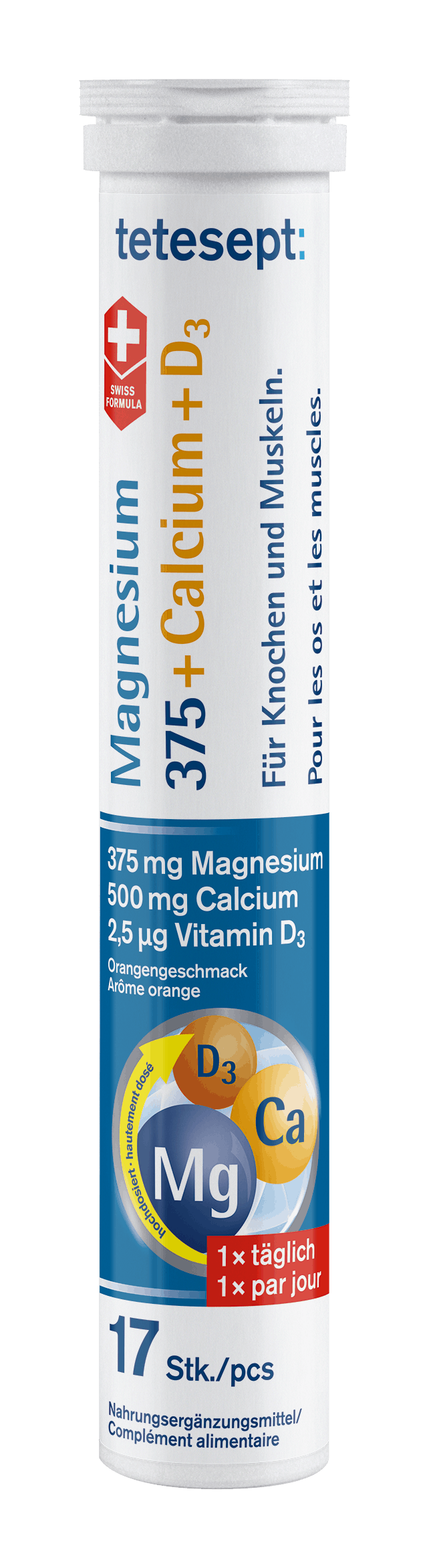 tetesept Magnesium 375 Calcium + D3 Brausetabletten