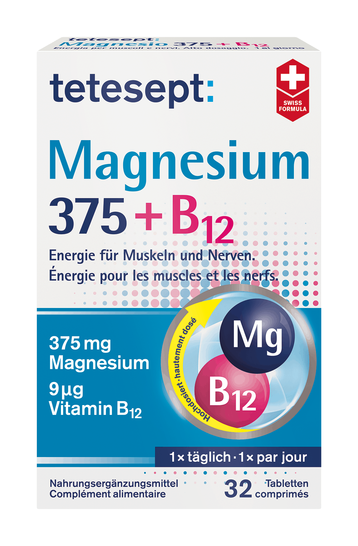 tetesept Magnesium 375 + B12 Tabletten