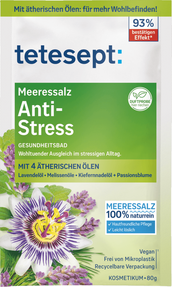 tetesept Meersalz Anti Stress ST 80g Front