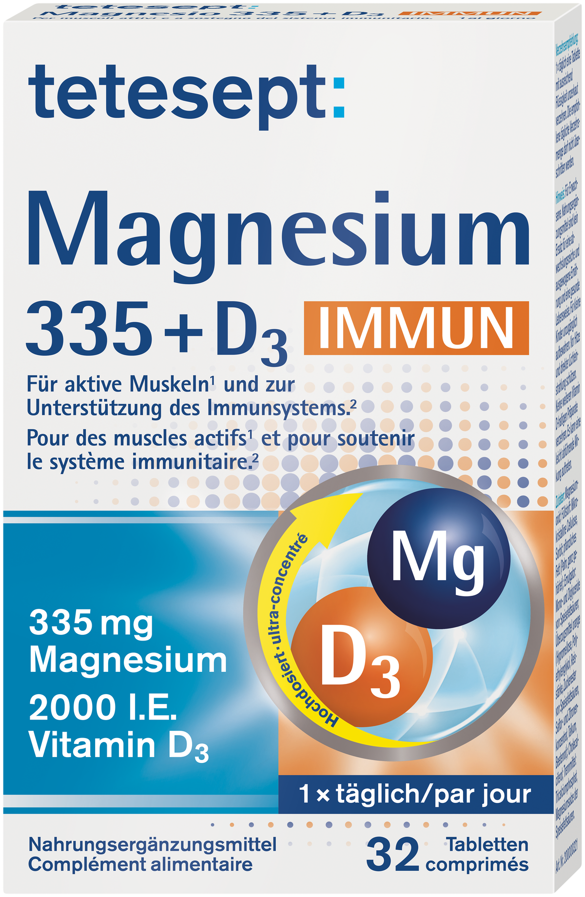 tetesept Magnesium 335 + Vitamin D3 Immun Tabletten