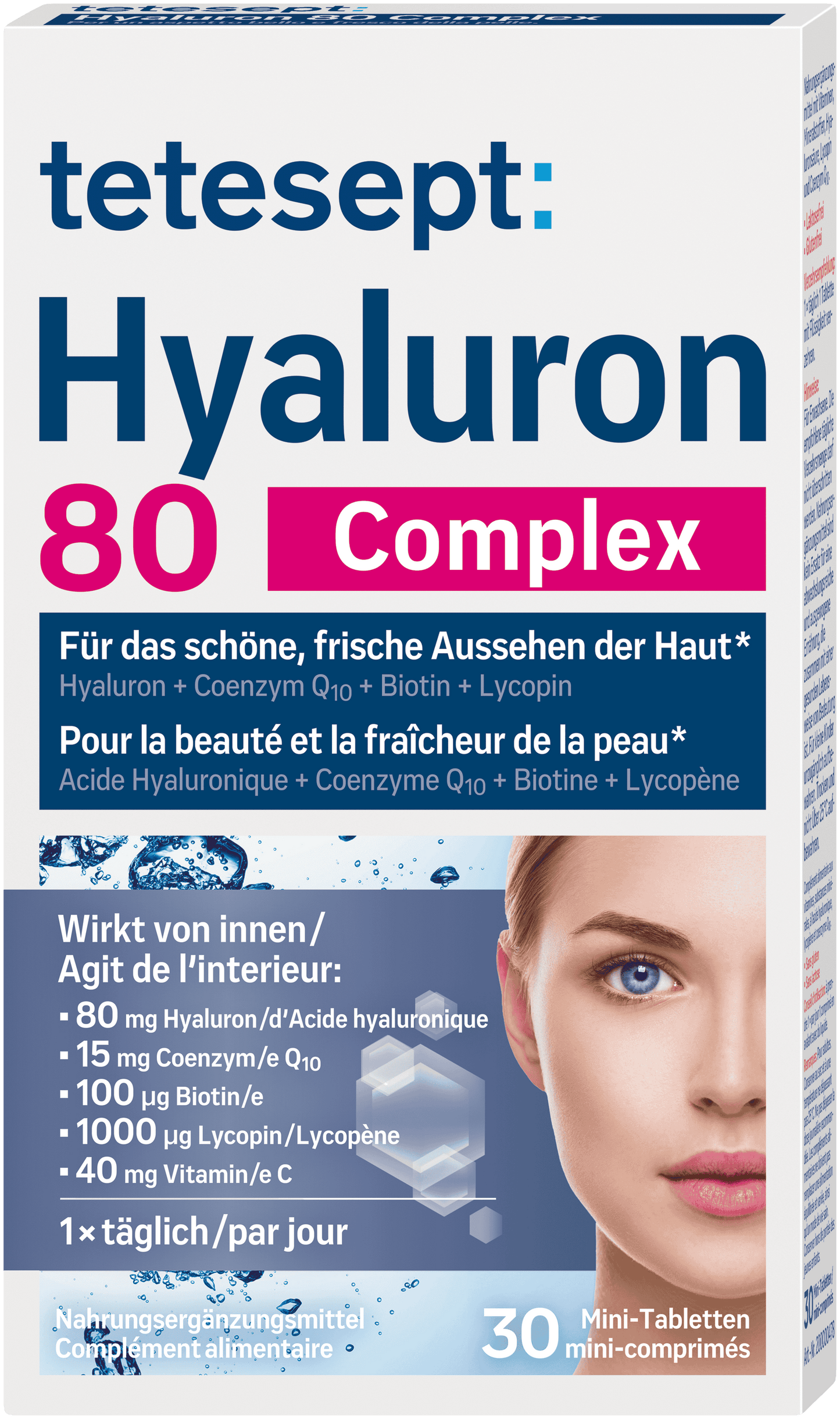 7611618002763_tetesept Hyaluron 80 Complex FS 30 Mini-Tabletten_product_front_pack_portrait_3d