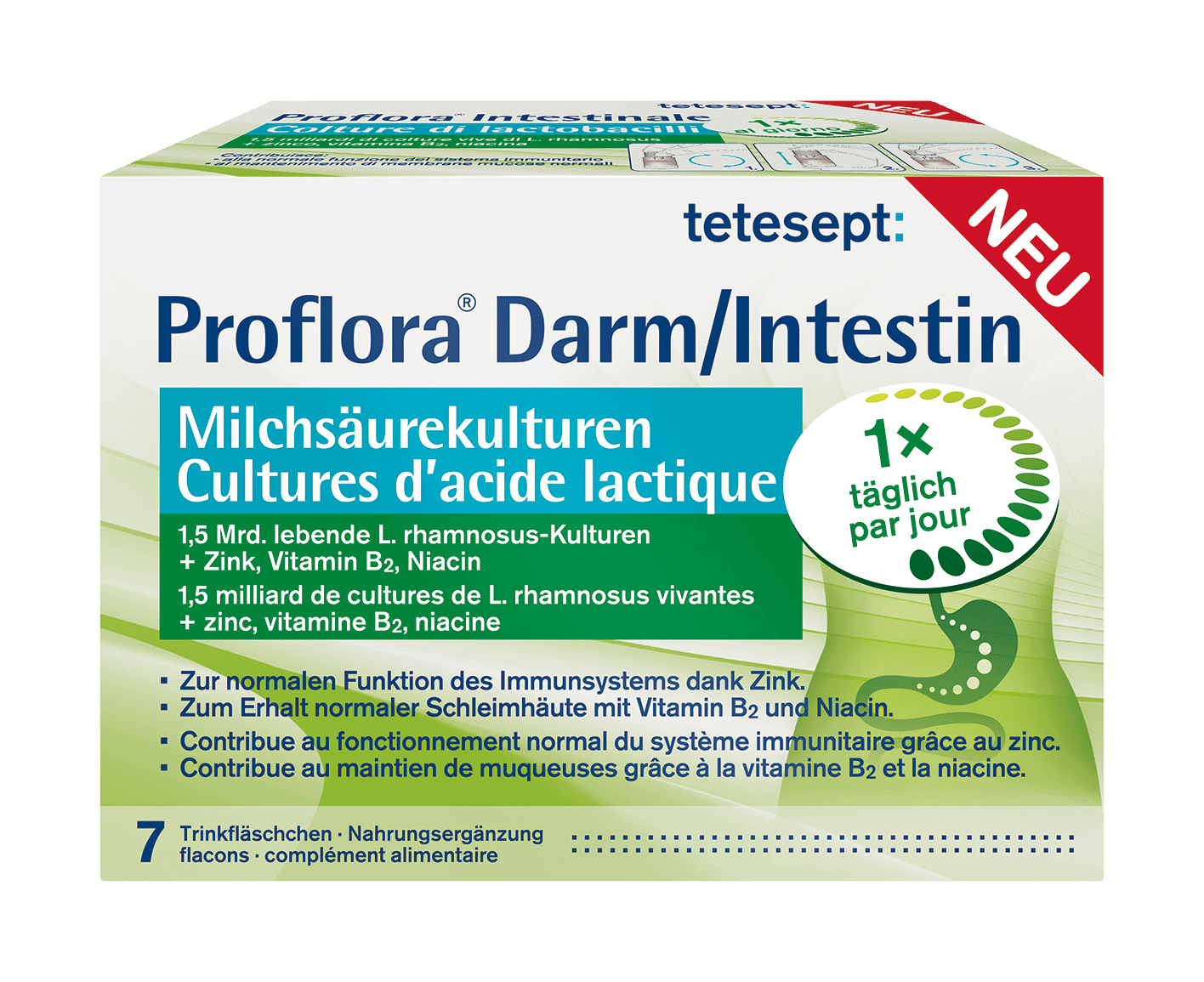 tetesept Proflora Darm Milchsaeurekulturen Cultures d'acide lactique 300dpi
